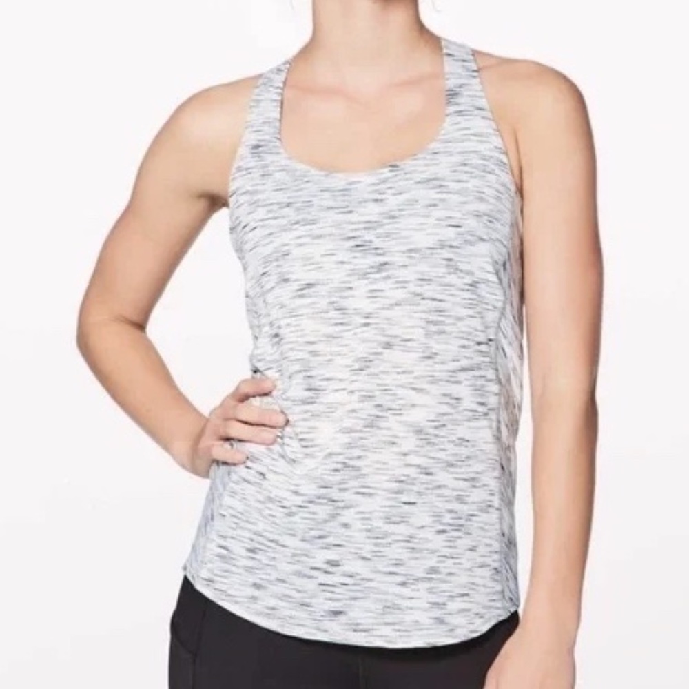 Lululemon Running Racerback Tank Top Loose Fit Heathered Grey